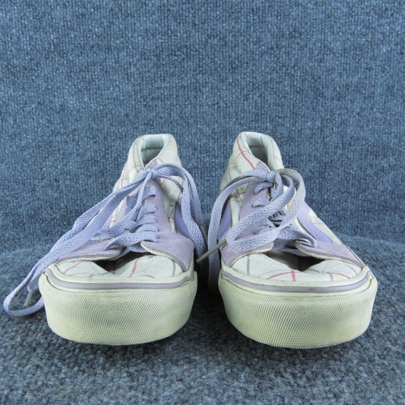 VANS  Women Sneaker Shoes Size 8.5 Medium‎ Purple Leather Lace Up - Picture 2 of 9